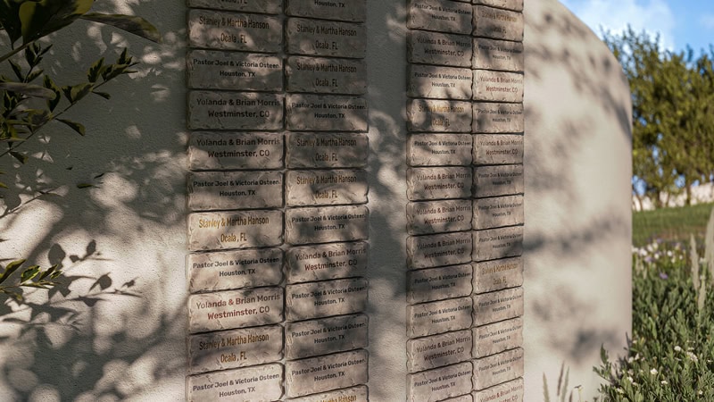 Stones engraved with supporter names